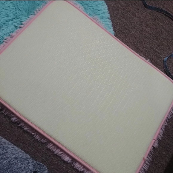 Mainstays // Bathroom rug faux fur furry fuzzy fuzz girly soft memory foam - Picture 2 of 5